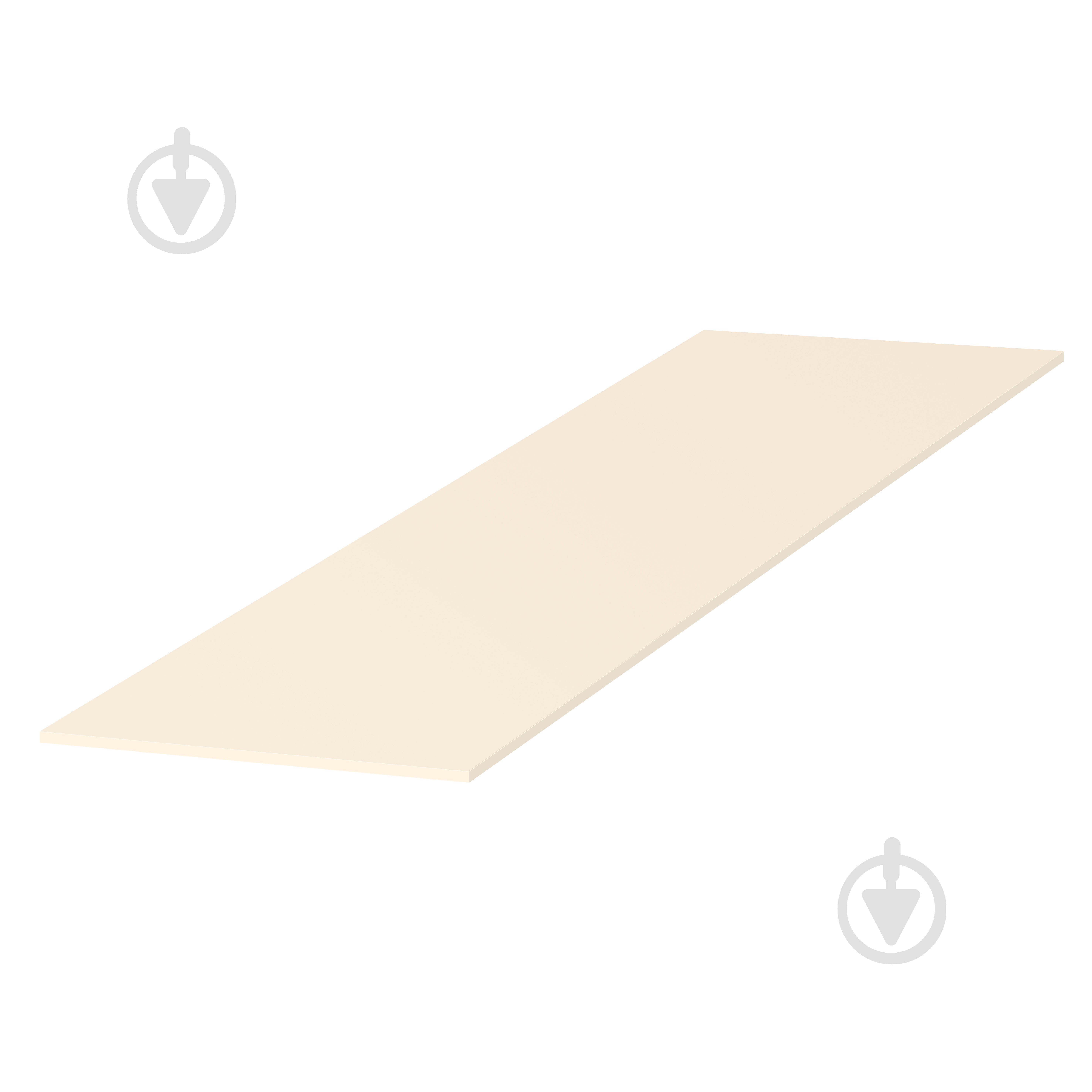 Полка LuxeForm ЛДСП 900x16x300 мм крем - фото 1