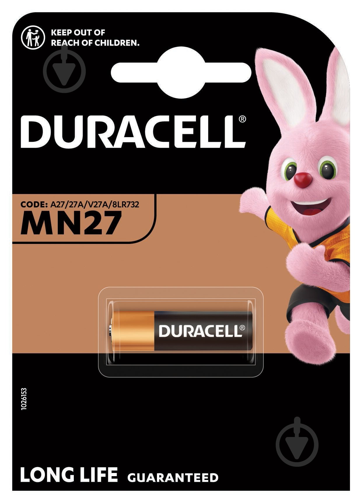 Батарейка лужна Duracell спеціалізована A27/27A/V27A/8LR732 MN27 1 шт. (81421921) - фото 2