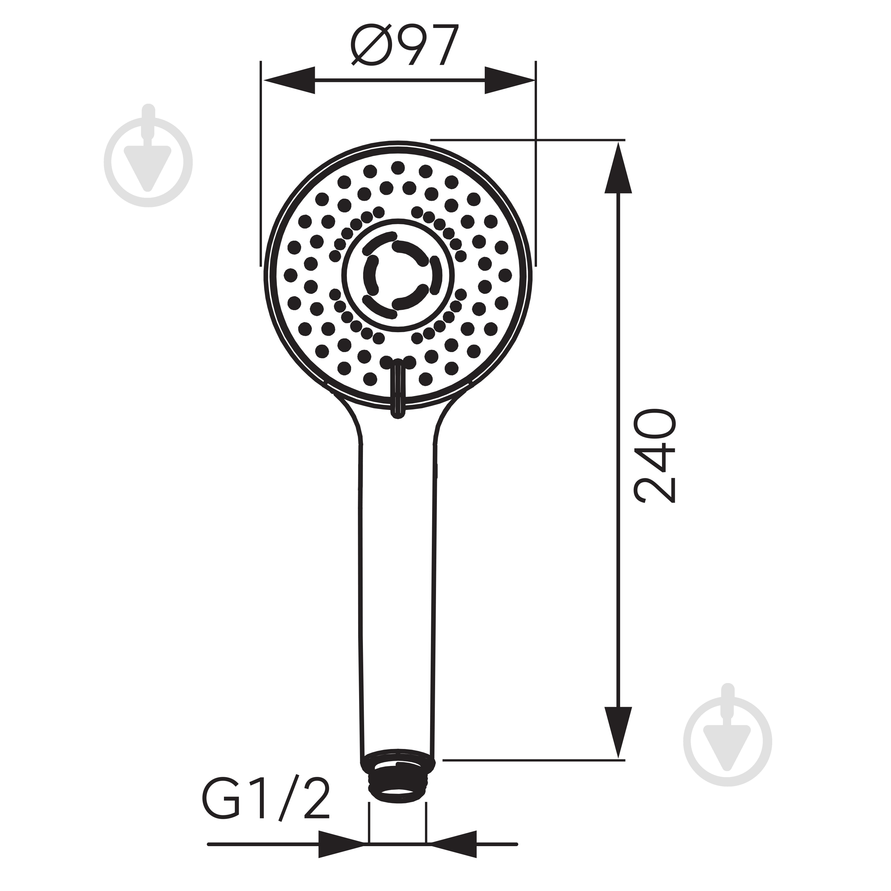 Ручной душ Ferro Cortina Black - фото 2