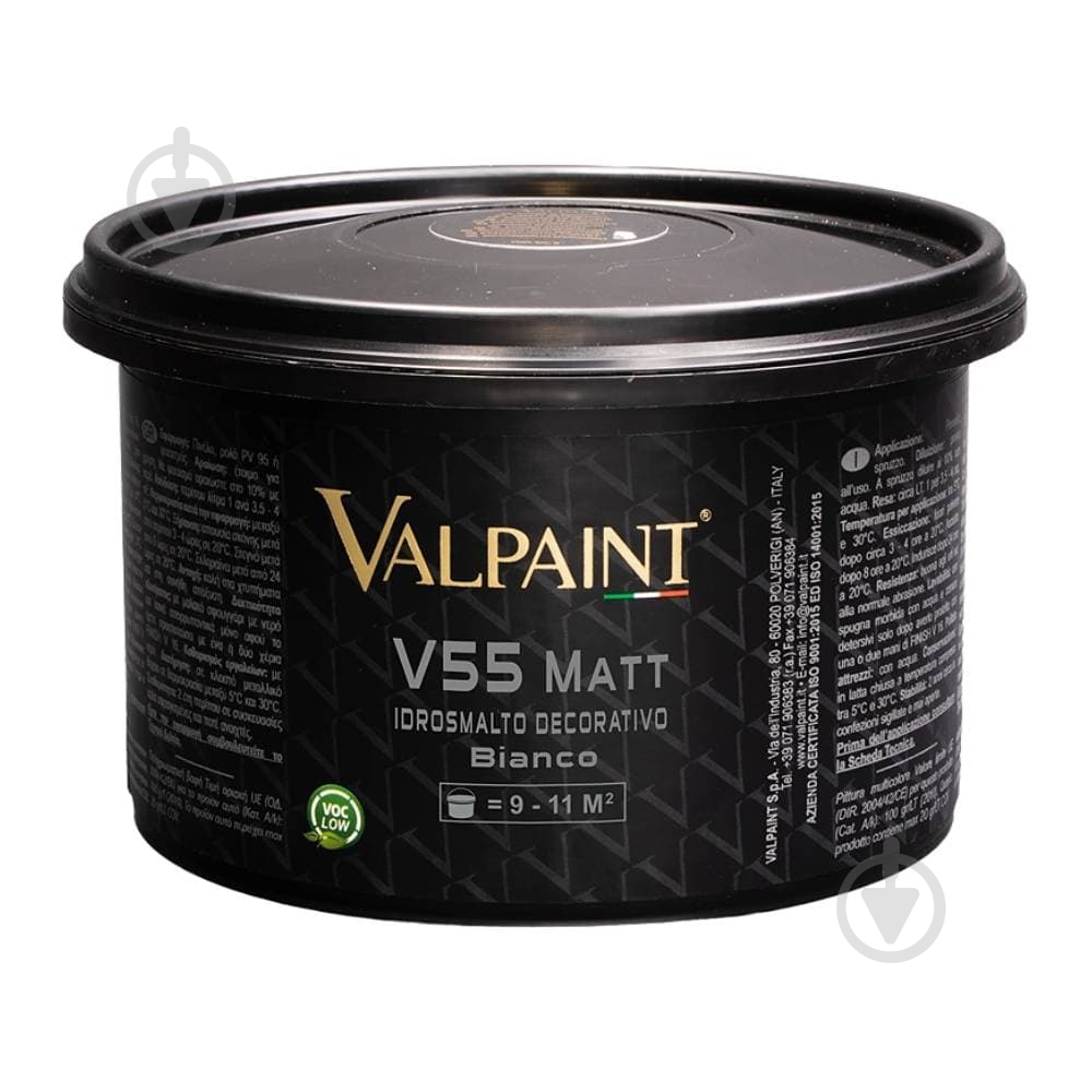 Краска водоэмульсионная VALPAINT V55 MATT мат для тонировки 4 л - фото 1 Краска водоэмульсионная VALPAINT V55 MATT мат для тонировки 4 л - фото 1