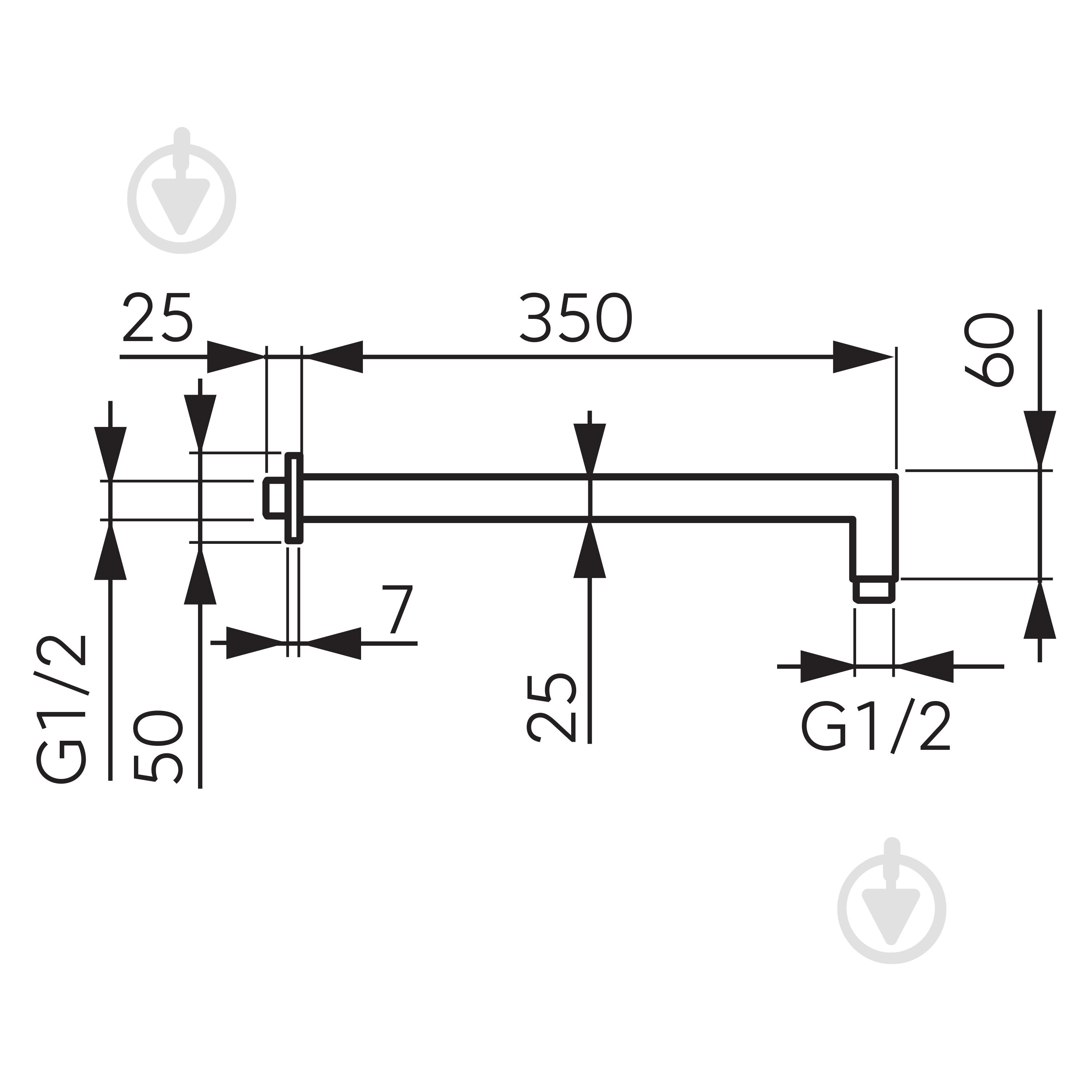 Держатель для душа Ferro квадратный - фото 2