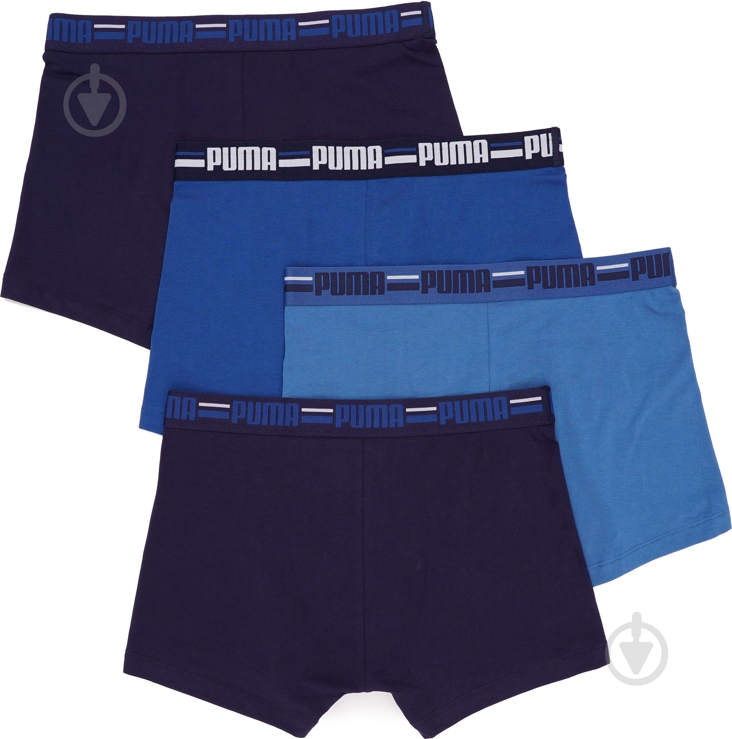 Труси Puma BASIC BOXER BRAND ELASTIC 4P BLUE C 93819702 р.S синій - фото 2 Труси Puma BASIC BOXER BRAND ELASTIC 4P BLUE C 93819702 р.S синій - фото 2