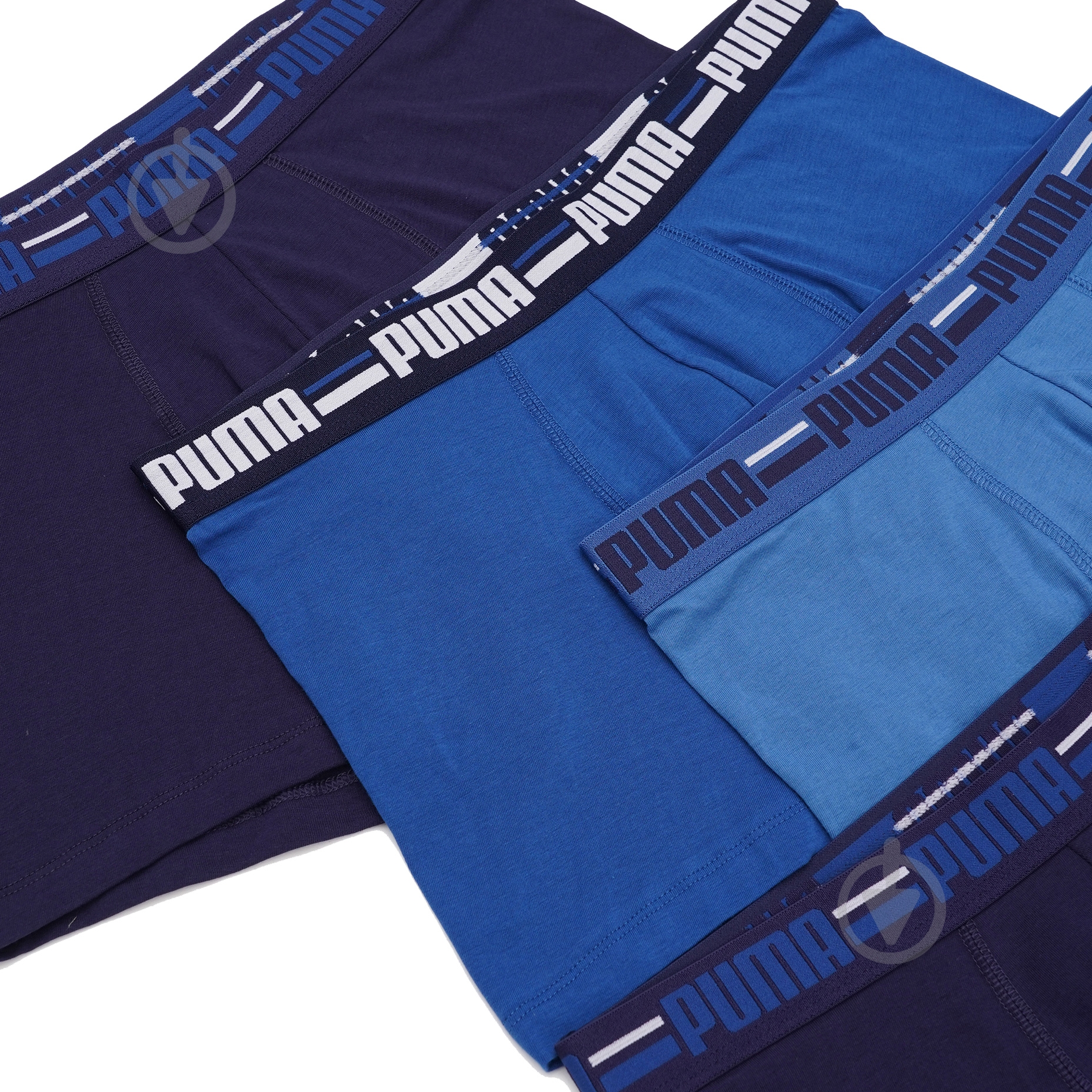 Труси Puma BASIC BOXER BRAND ELASTIC 4P BLUE C 93819702 р.S синій - фото 3 Труси Puma BASIC BOXER BRAND ELASTIC 4P BLUE C 93819702 р.S синій - фото 3