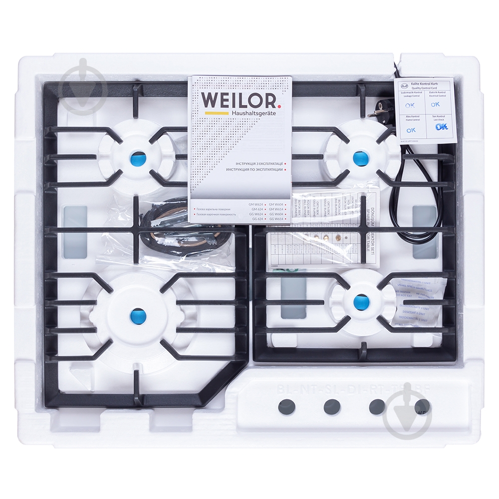Варочная поверхность газовая WEILOR GG 624 WH - фото 12 Варочная поверхность газовая WEILOR GG 624 WH - фото 12