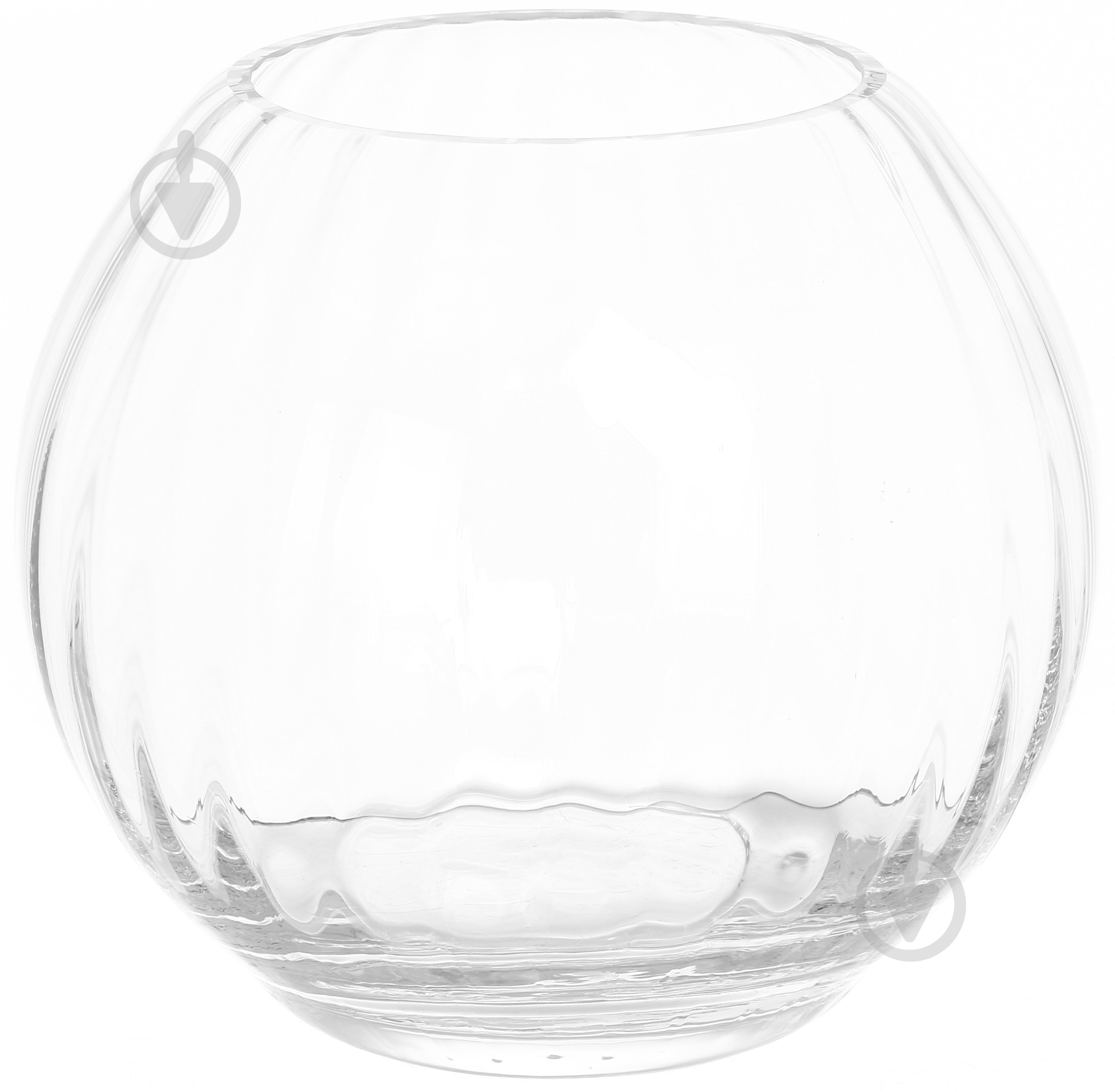 Ваза скляна Wrzesniak Glassworks куля Stripe 17 см прозора 17-2868B - фото 1