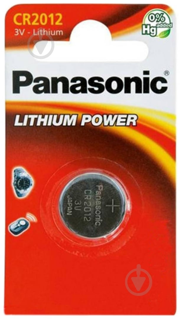 Батарейка Panasonic CR2012/CR 1 шт. (CR-2012EL/1B) - фото 1