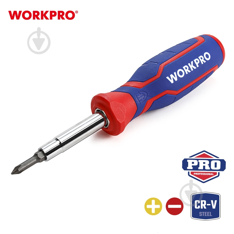 Викрутка зі змінними насадками WORKPRO WP221046 - фото 2