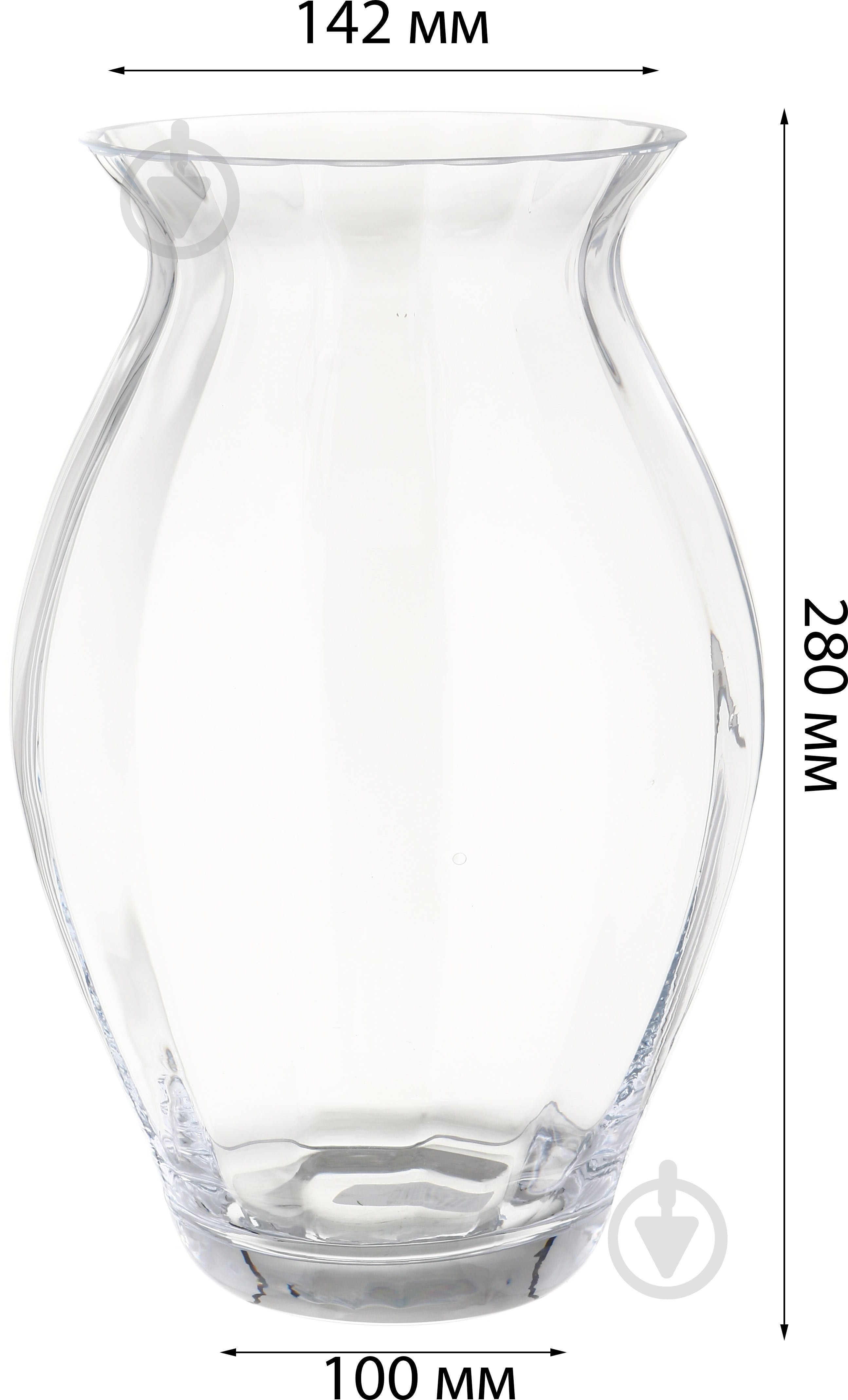 Ваза скляна Wrzesniak Glassworks Stripe 17-189G 28 см прозора 17-189G - фото 4