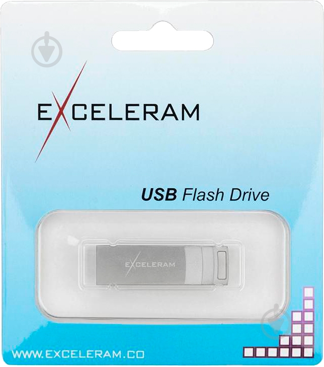 Флеш-память Exceleram U2 Series 64 ГБ USB 2.0 silver (EXP2U2U2S64) - фото 6