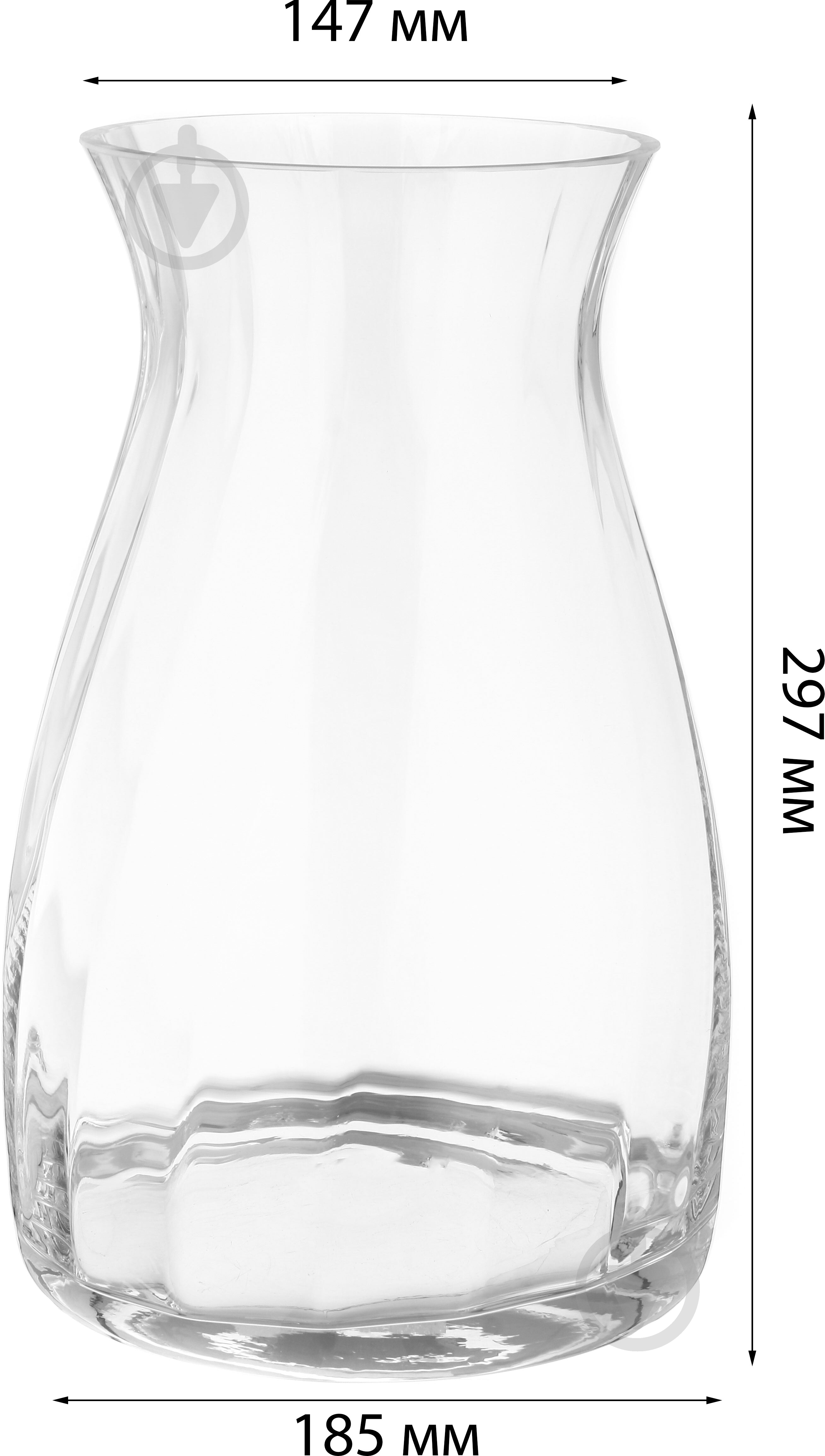 Ваза скляна Wrzesniak Glassworks Stripe 17-8302A 30 см прозора - фото 4
