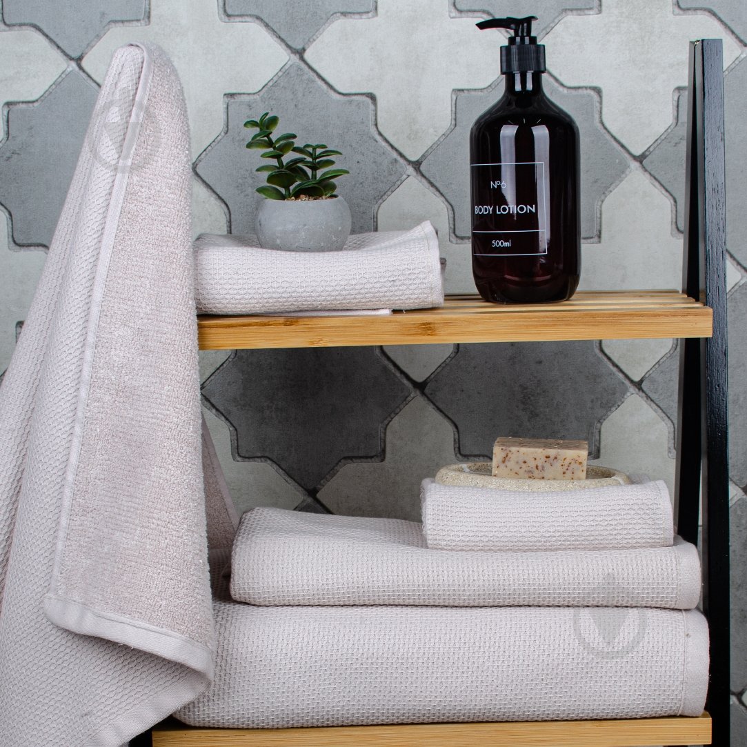 Рушник махровий Sauna 33x70 см світло-рожевий La Nuit - фото 3