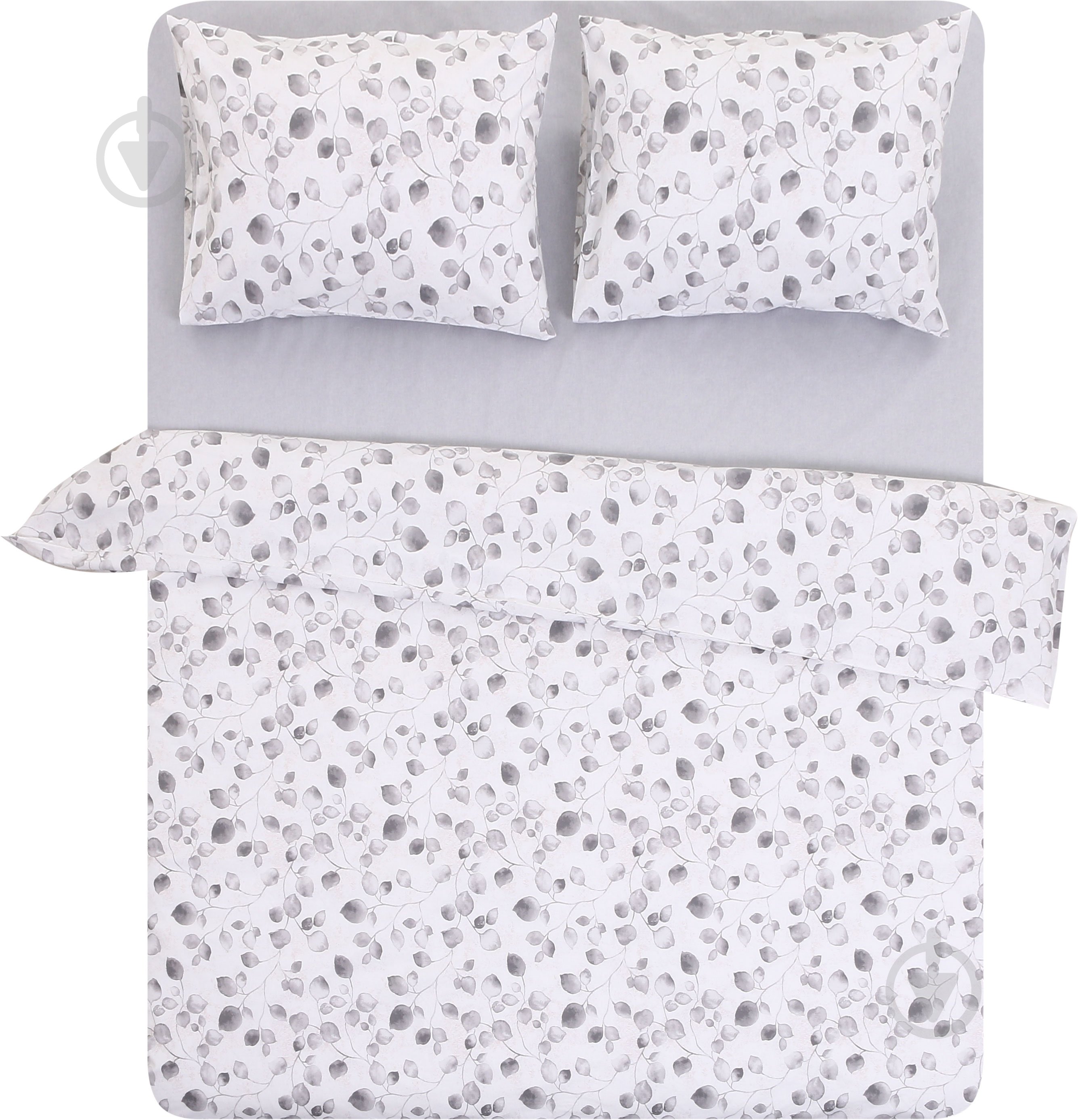 Комплект постельного белья Бруно 1,5 белый Luna (без простыни) - фото 1