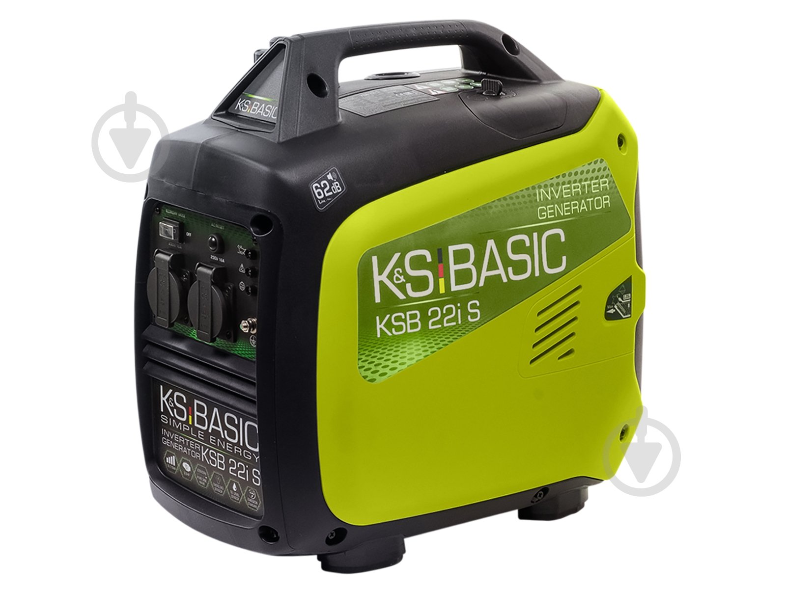 Генератор бензиновый Konner&Sohnen 1,8 кВт / 2 кВт 220 В KSB 22i S - фото 1