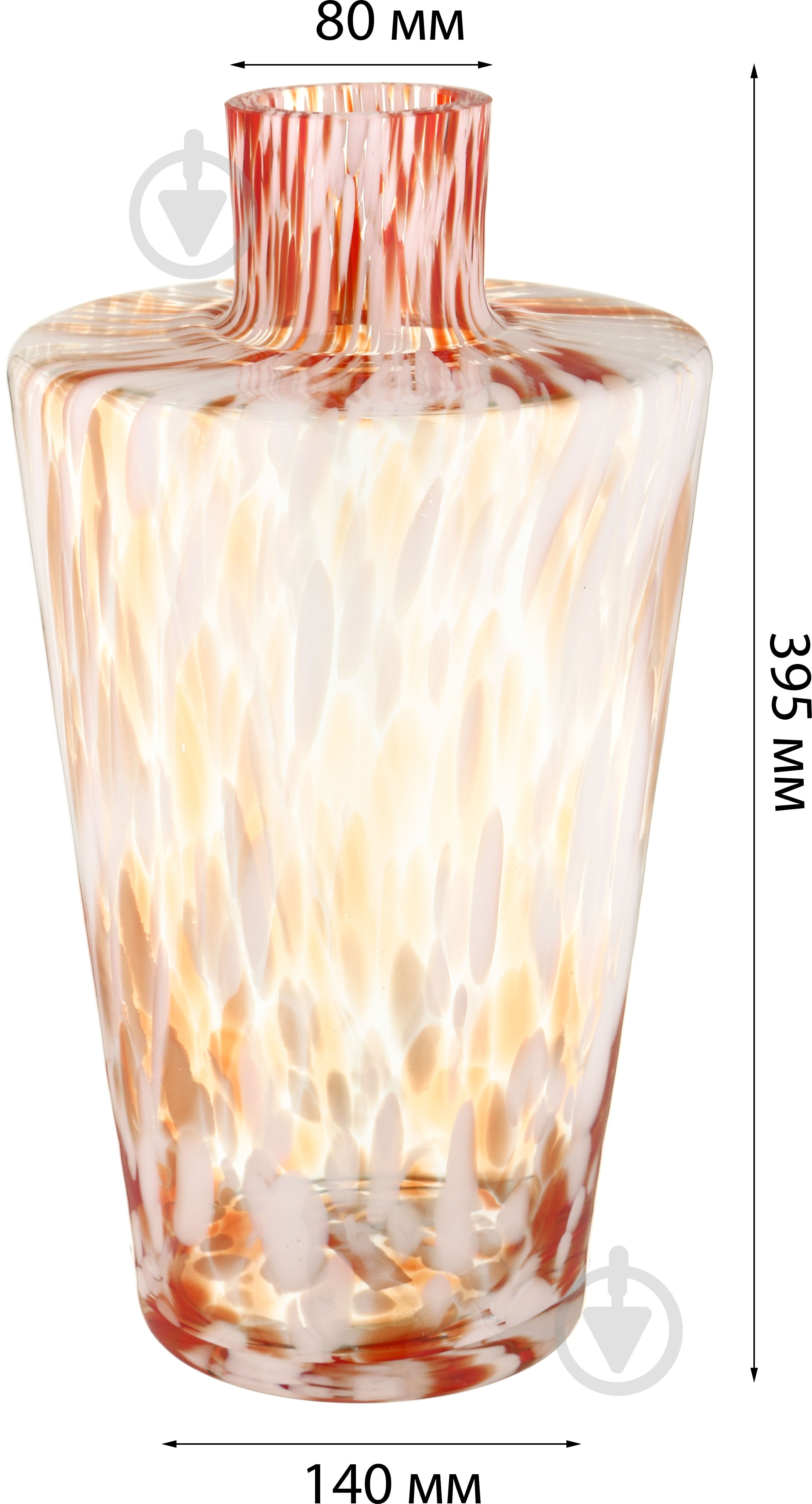 Ваза скляна Wrzesniak Glassworks Confetti Opal Red 27-1599B 39 см 27-1599B - фото 5