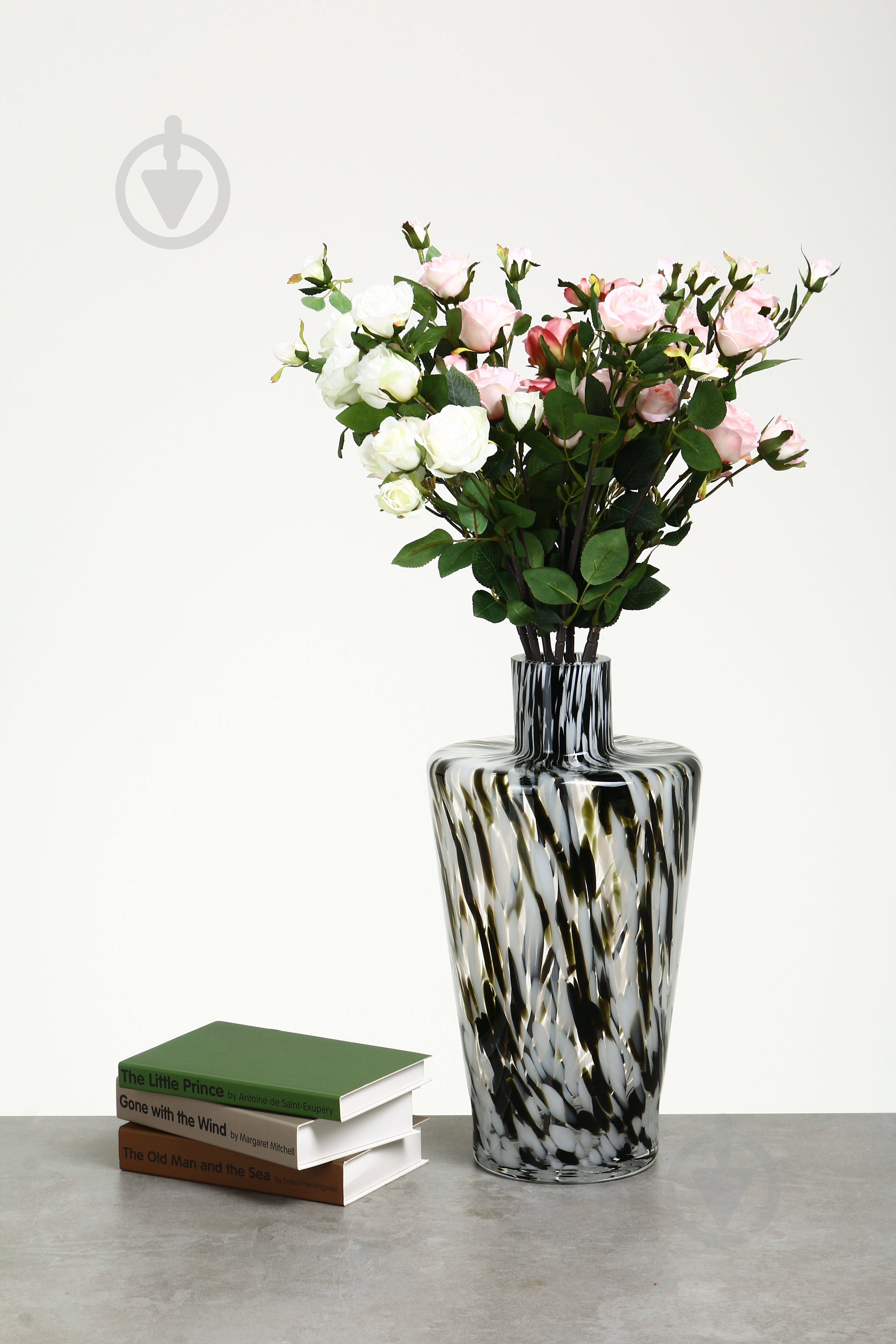 Ваза скляна Wrzesniak Glassworks Confetti Opal Black 27-1599B 39 см 27-1599B - фото 3