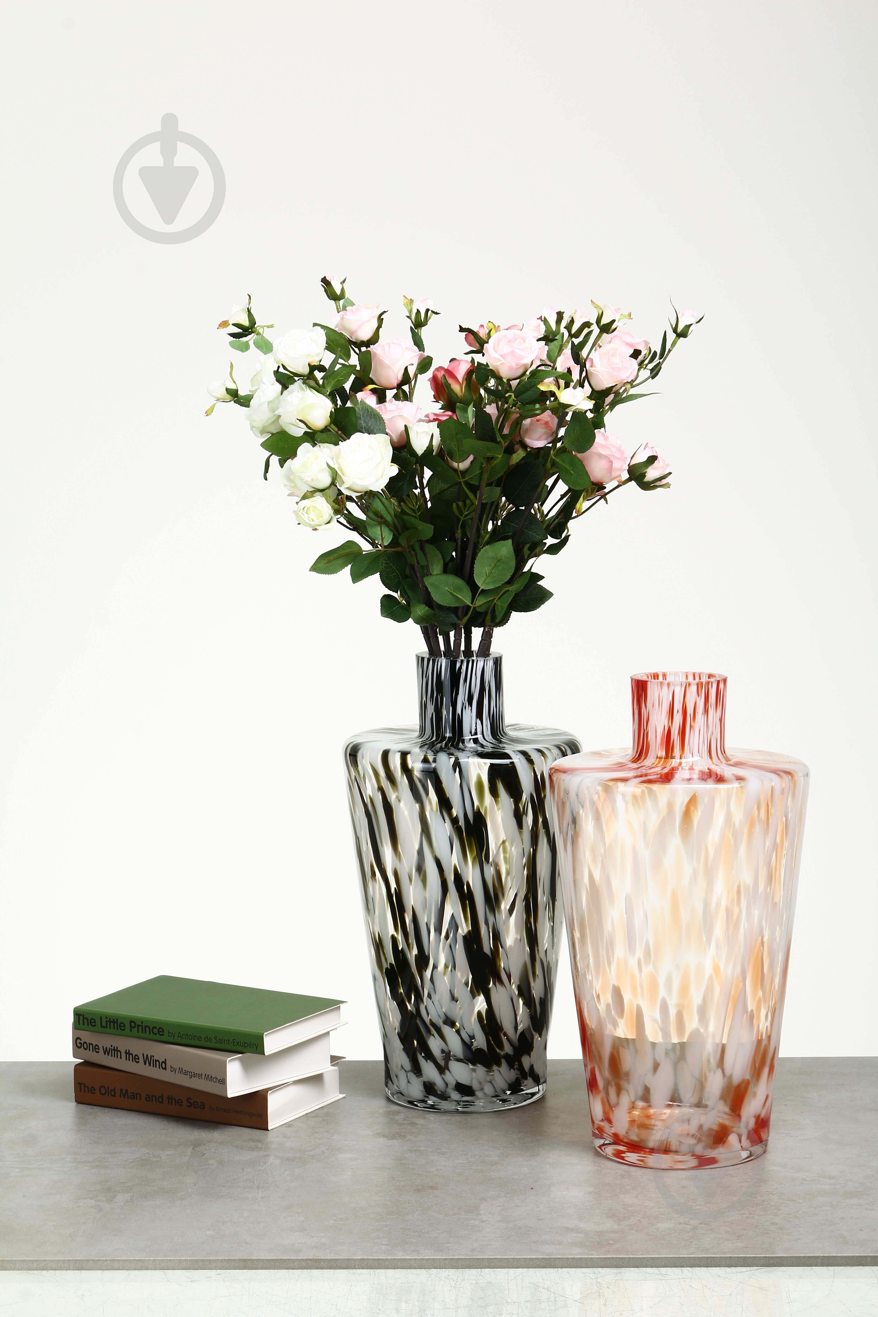 Ваза скляна Wrzesniak Glassworks Confetti Opal Black 27-1599B 39 см 27-1599B - фото 4