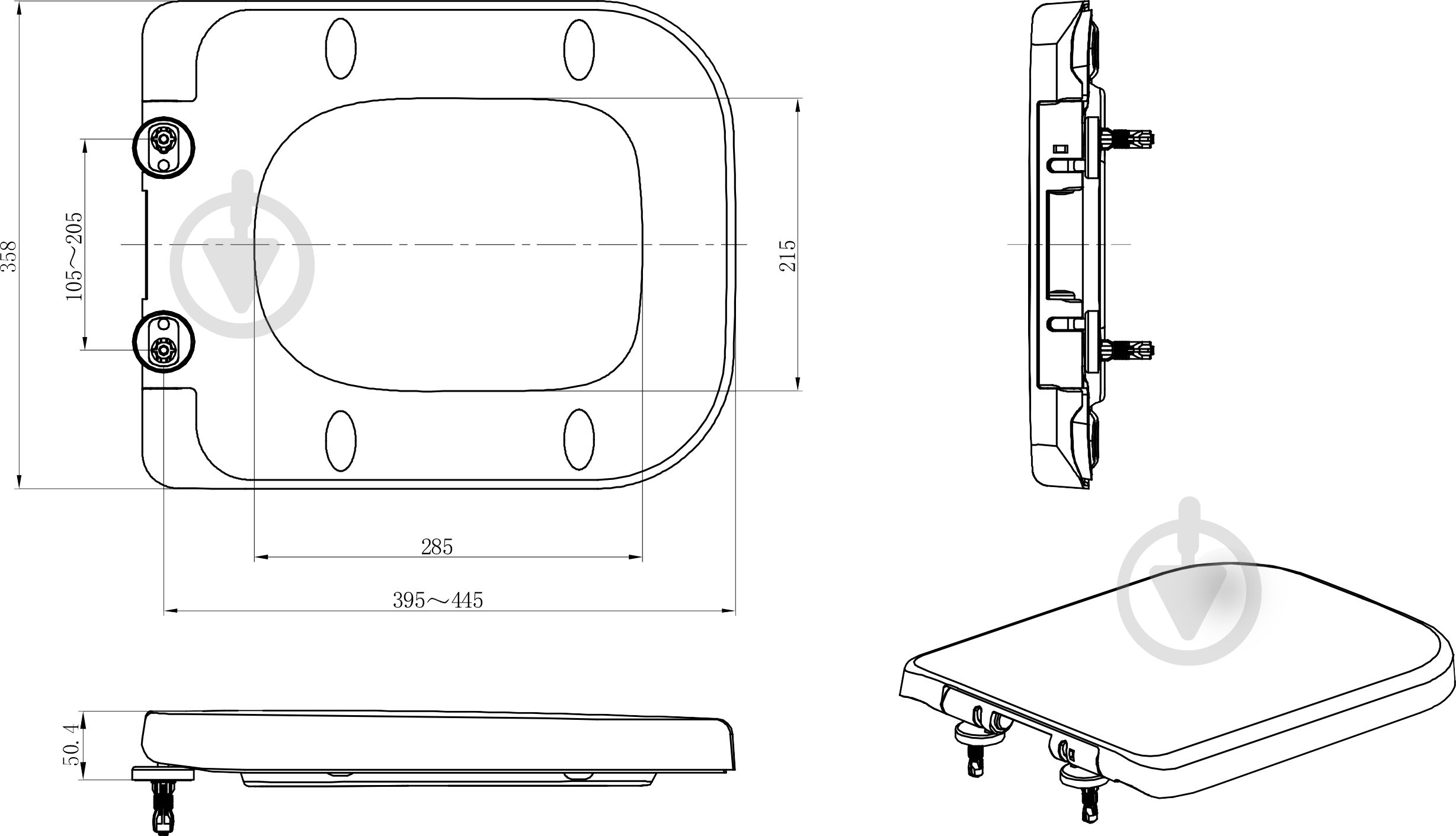Сиденье для унитаза VOLLE Orlando 13-35-044 - фото 2 Сиденье для унитаза VOLLE Orlando 13-35-044 - фото 2