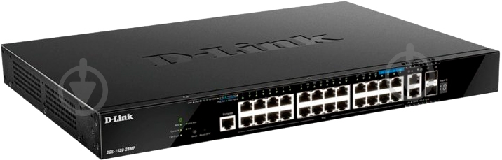 Коммутатор D-Link DGS-1520-28 28-port (PoE) Gigabit Stackable Switch - фото 1
