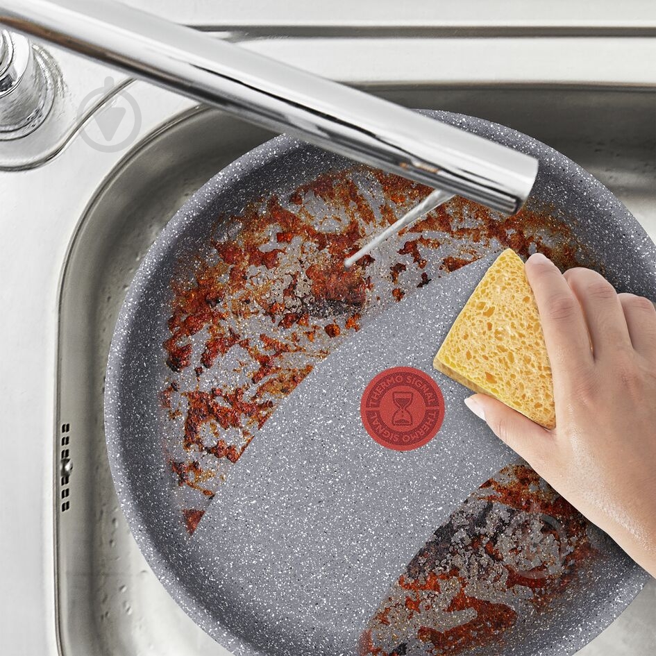 Сковорода Tefal Hard Stone 28 см D4560632 - фото 6