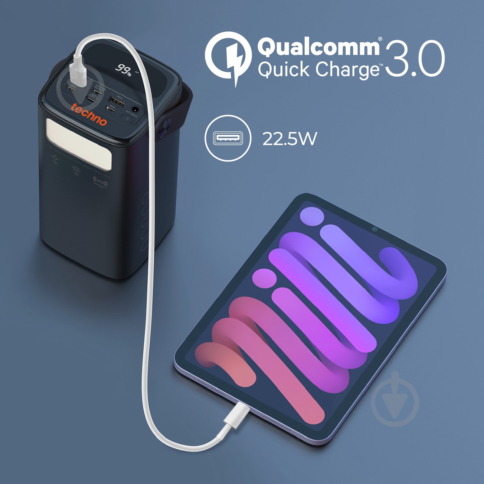 Повербанк Techno Powerbank-80 80000 mAh black (powerbank-80) - фото 5