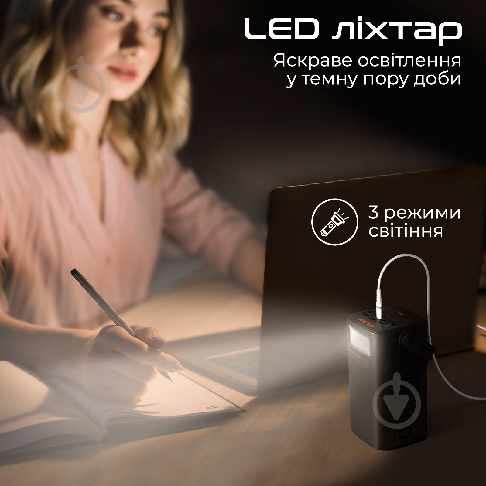 Повербанк Techno Powerbank-80 80000 mAh black (powerbank-80) - фото 8