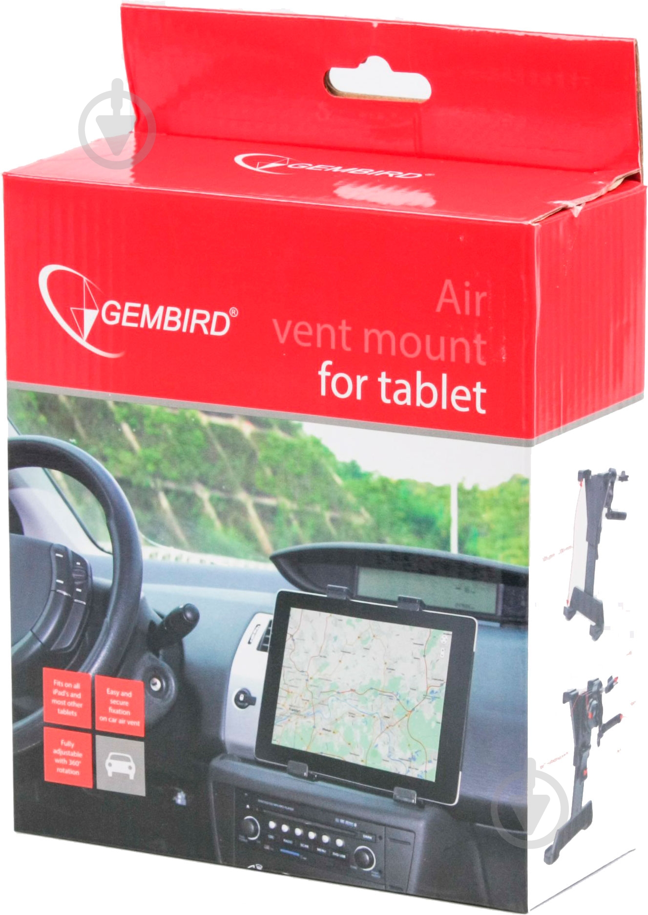 Автодержатель для планшета Gembird TA-CHAVT-01 черный - фото 6