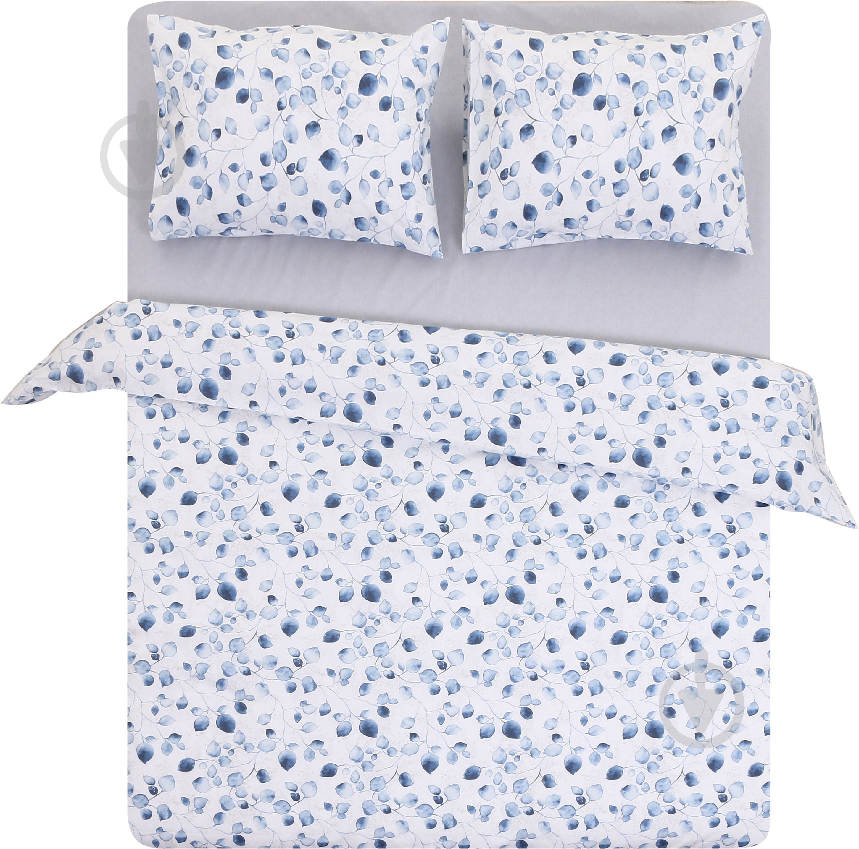 Комплект постельного белья Basic Весна премиум 2.0 голубой Luna - фото 1