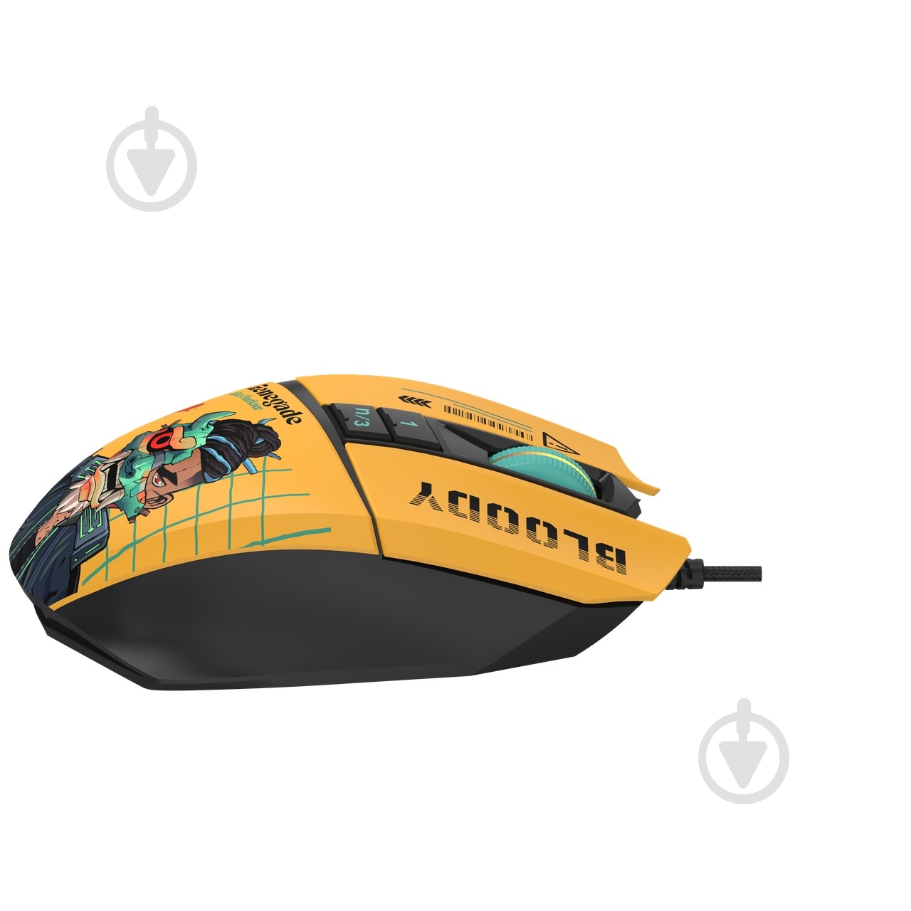 Игровая мышь BLOODY RGB, 12000 CPI yellow (W63 Max (Renegade Sunset)) - фото 6