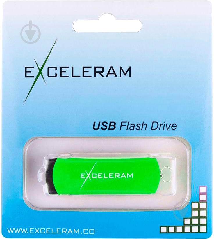 Флеш-пам'ять Exceleram P2 Series 32 ГБ USB 2.0 green (EXP2U2GRB32) - фото 8