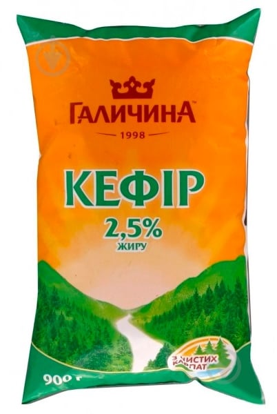 Кефир Галичина 2,5% 900 г - фото 1 Кефир Галичина 2,5% 900 г - фото 1