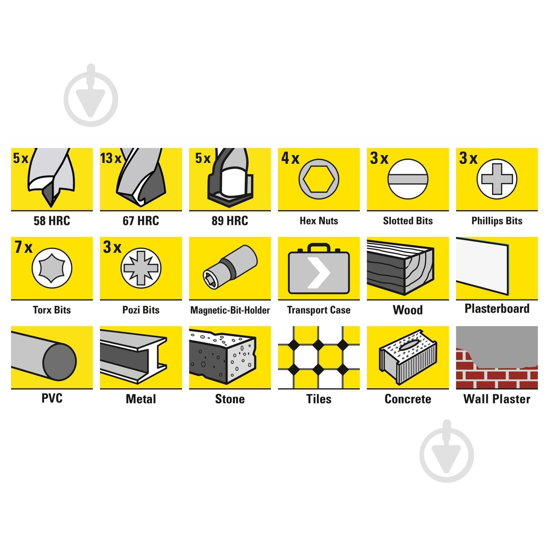 Набор бит и сверл Trotec Hexagon Shank Drill and Bit Set 49 шт. DAS302819 - фото 21