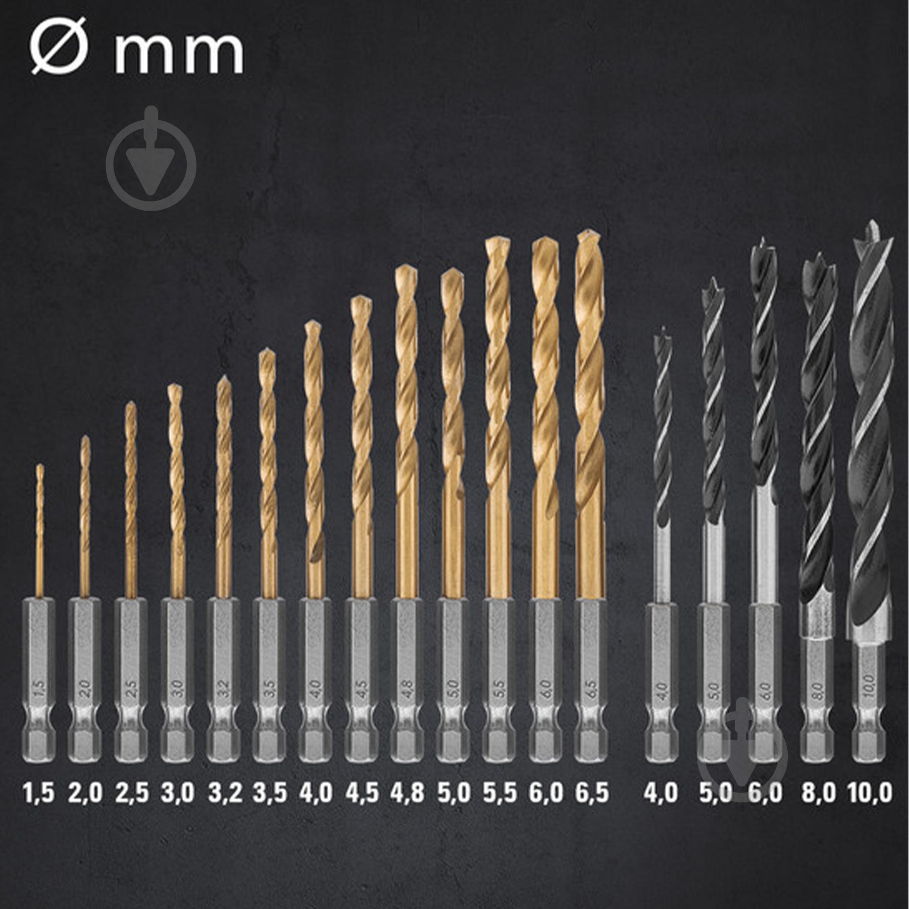 Набор бит и сверл Trotec Hexagon Shank Drill and Bit Set 49 шт. DAS302819 - фото 18
