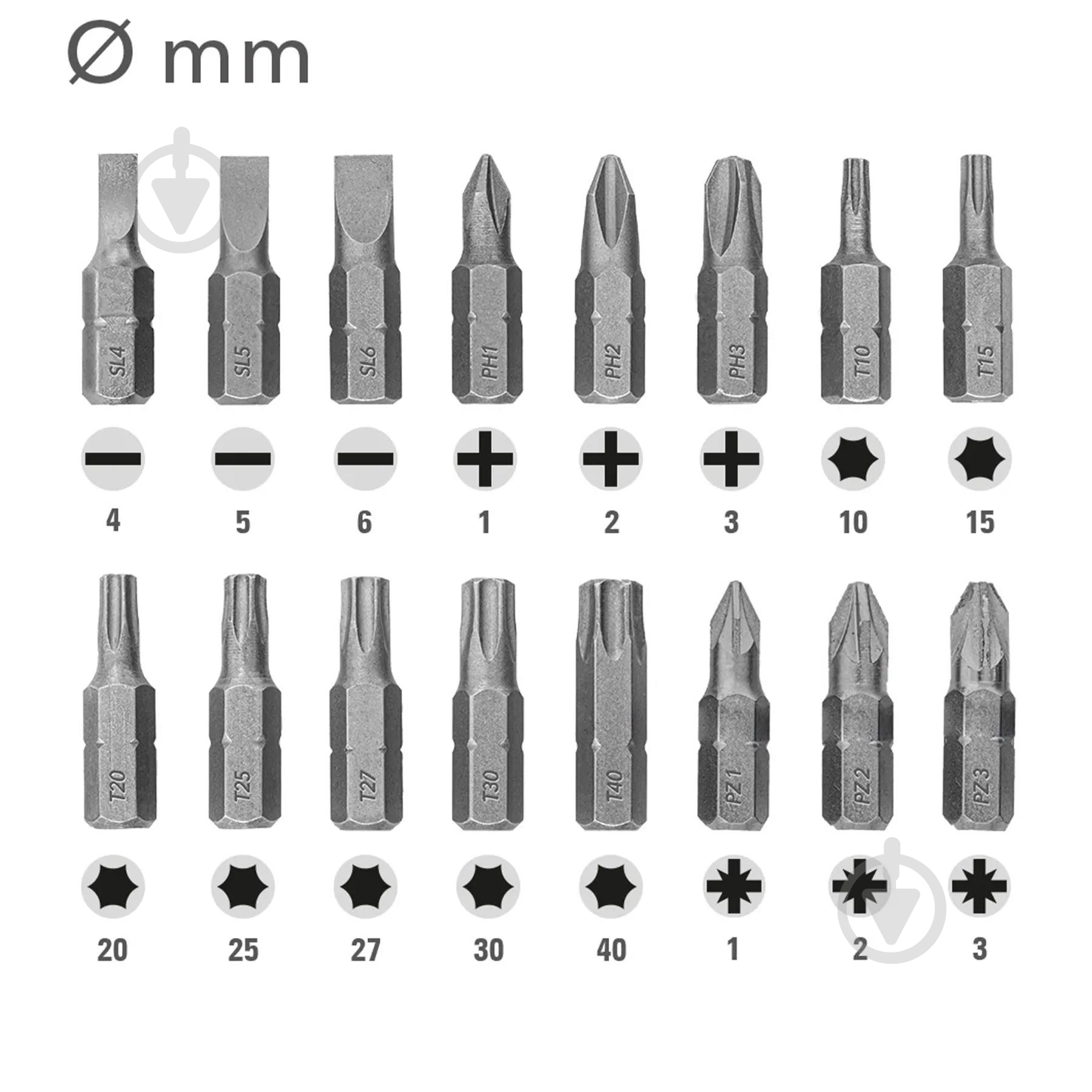 Набор бит и сверл Trotec Hexagon Shank Drill and Bit Set 49 шт. DAS302819 - фото 13