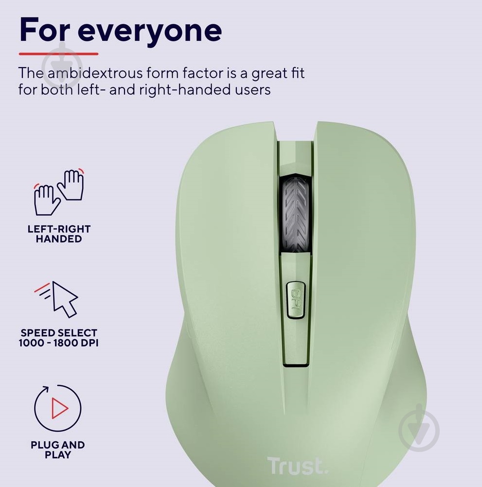 Миша Trust MYDO Silent WL green (25042) - фото 7