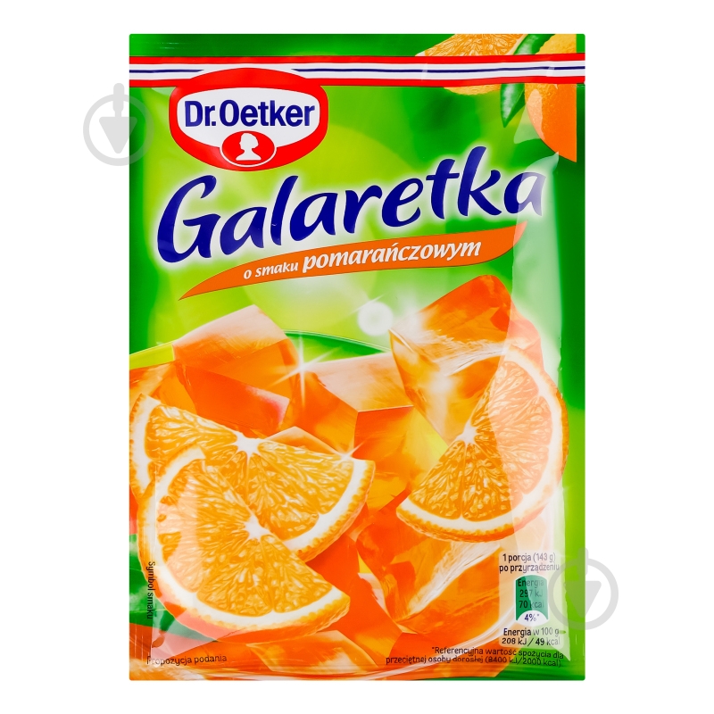 Желе Dr. Oetker со вкусом апельсина galaretka 72 г - фото 1