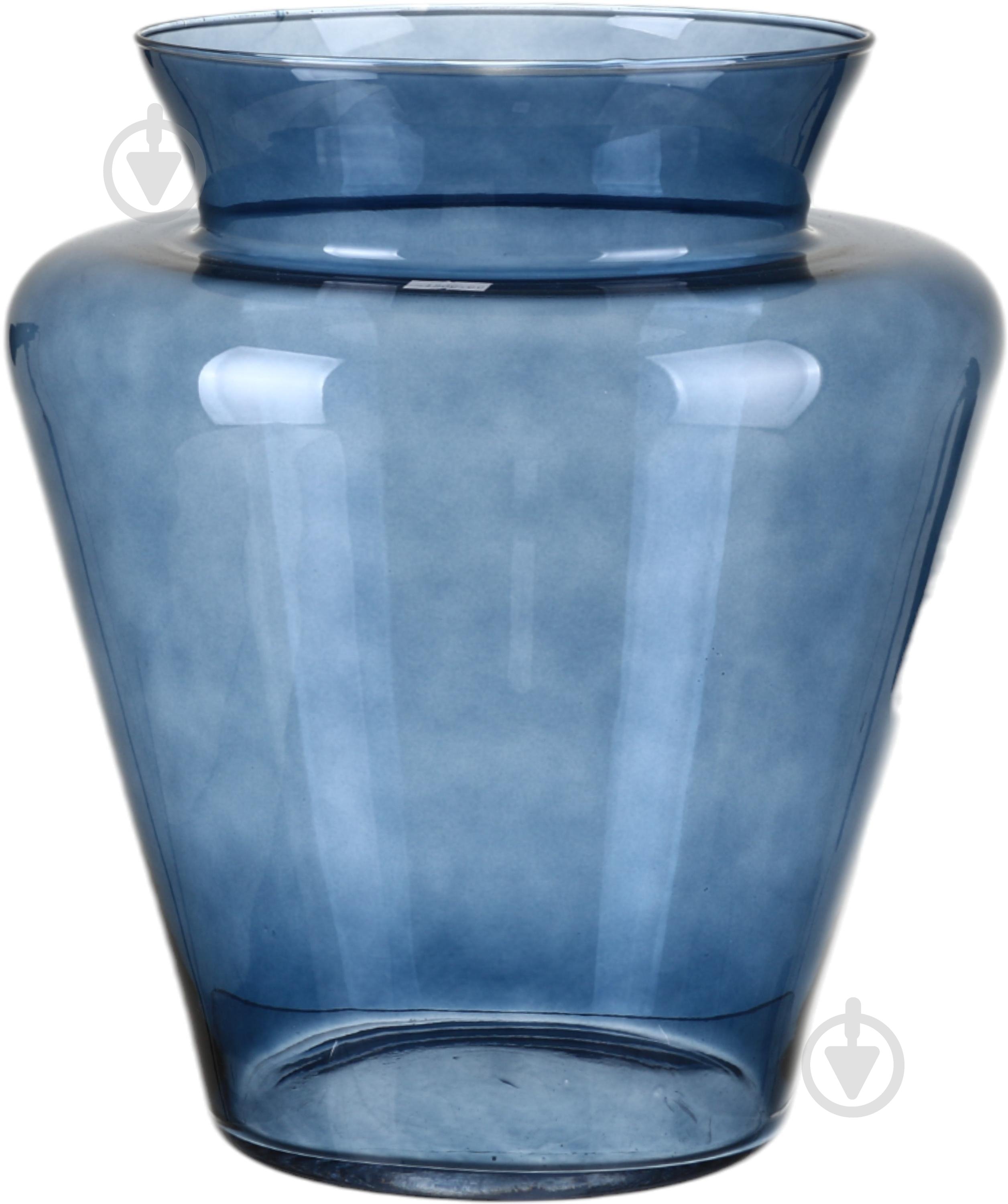 Ваза скляна Wrzesniak Glassworks Pilica 31,5 см блакитна 17-5004 - фото 1