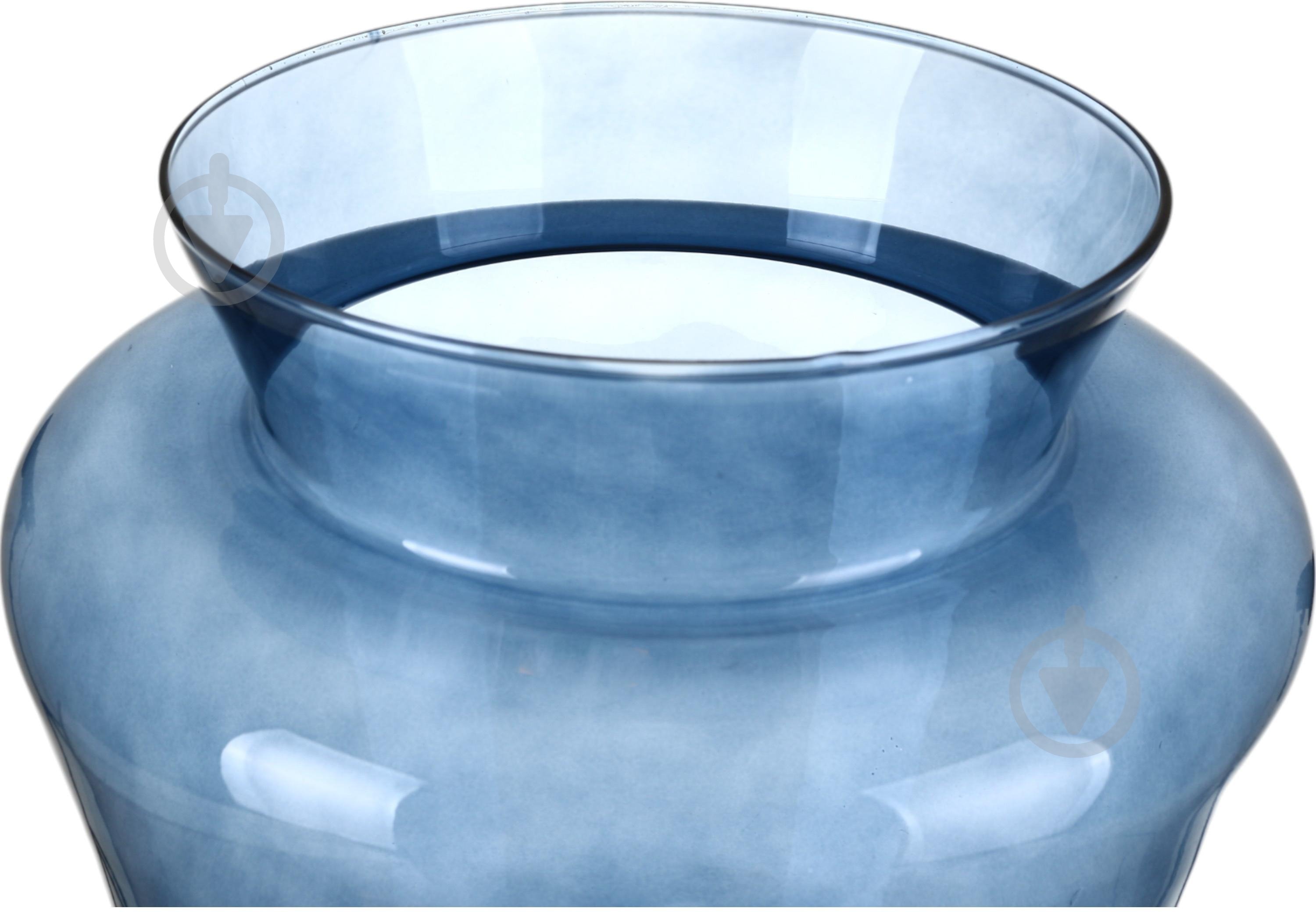 Ваза скляна Wrzesniak Glassworks Pilica 31,5 см блакитна 17-5004 - фото 3