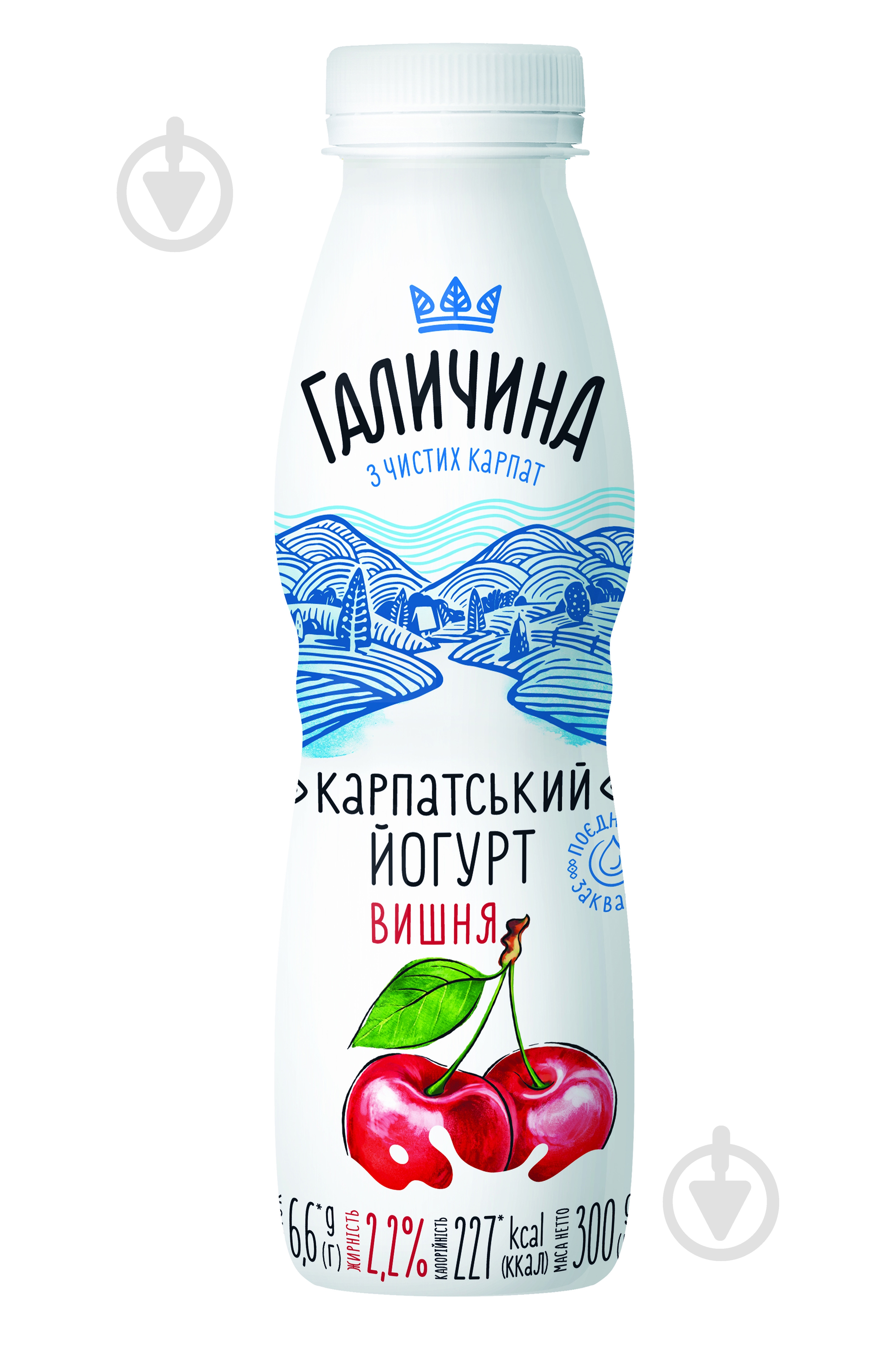 Йогурт Галичина Вишня 2,2% 300 г - фото 1