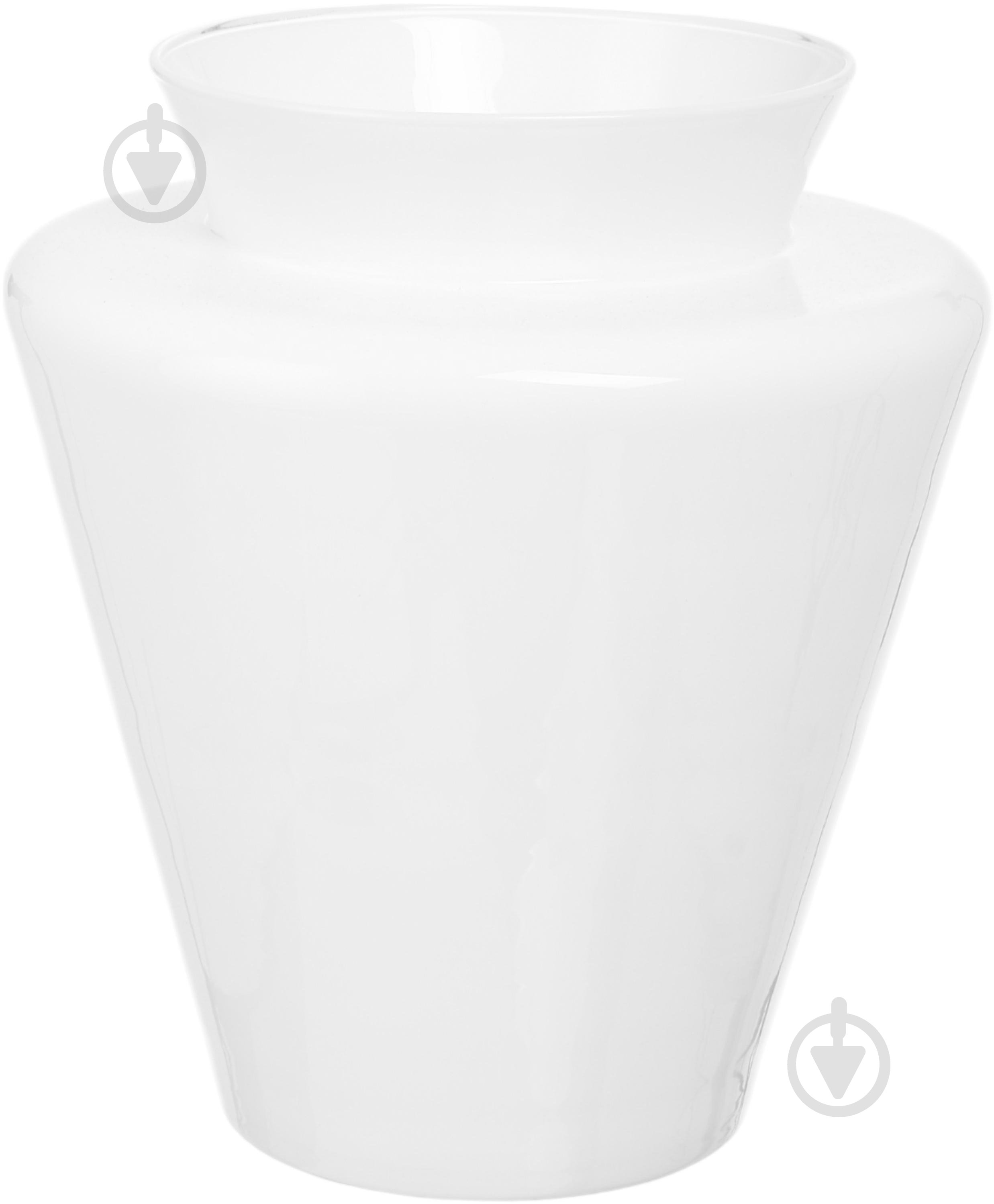 Ваза скляна Wrzesniak Glassworks Pilica 31,5 см біла 17-5004 - фото 1