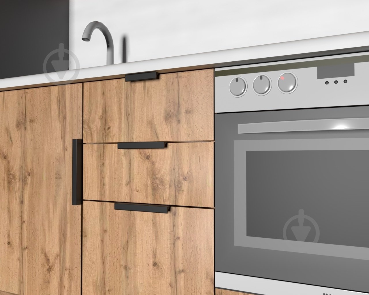 Мебельная ручка профильная DC DV-002A/96 L-116 96 мм черный матовый - фото 3