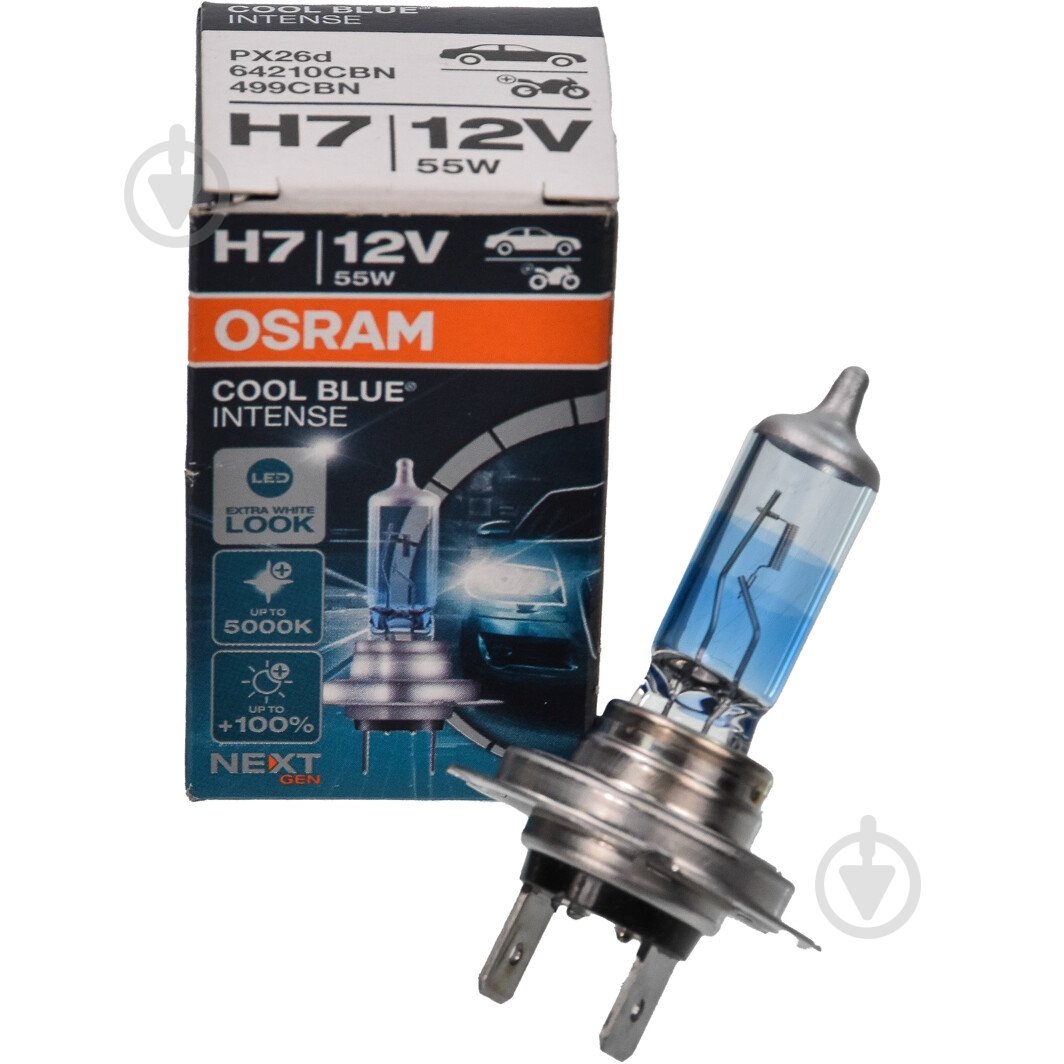 Автолампа галогенная Osram Cool Blue Intense (Next Gen) H7 55 Вт 1 шт.(OS 64210CBN) - фото 3