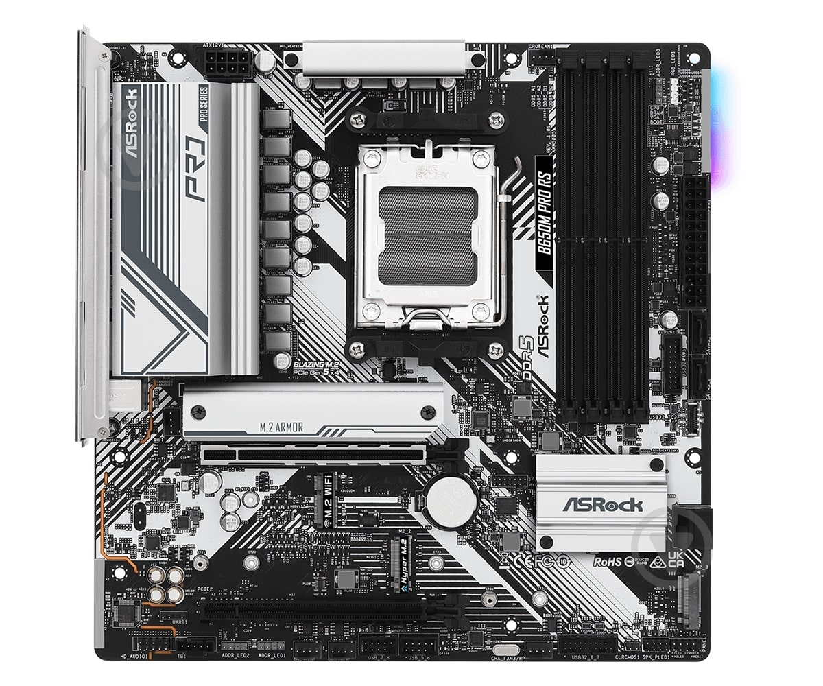 Материнская плата ASRock B650M_PRO_RS (Socket AM5, AMD B650, micro ATX) - фото 2