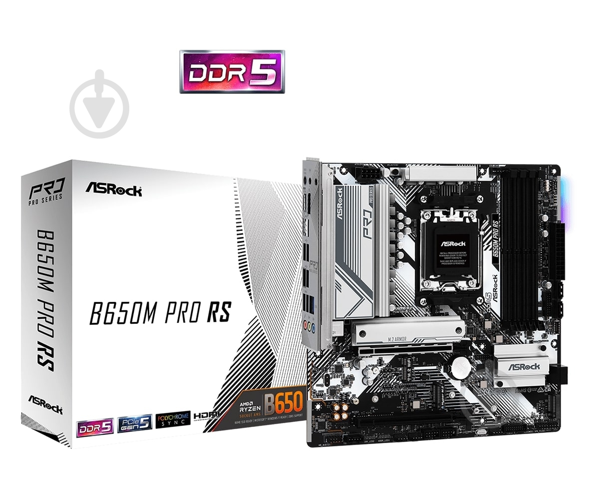 Материнская плата ASRock B650M_PRO_RS (Socket AM5, AMD B650, micro ATX) - фото 6