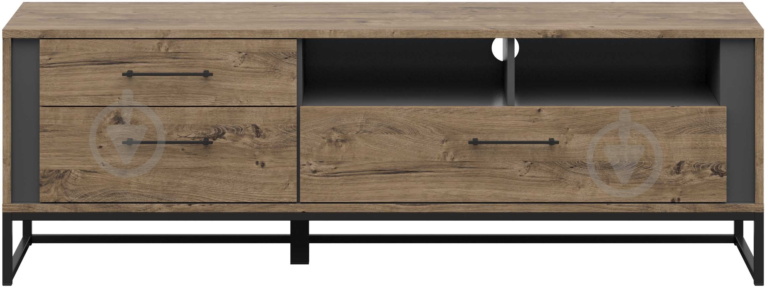 Тумба под ТВ BRW Luton 1600x540x440 мм дуб риббек/графит (S473-RTV3S-GF/DRB) - фото 1