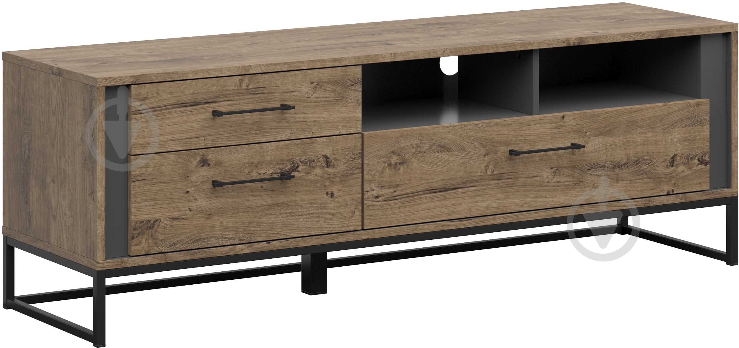 Тумба под ТВ BRW Luton 1600x540x440 мм дуб риббек/графит (S473-RTV3S-GF/DRB) - фото 2