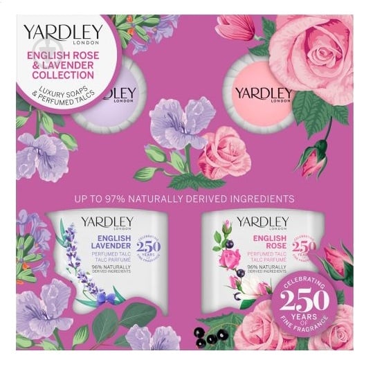 Набір подарунковий для жінок Yardley тальк для тіла + мило - фото 1