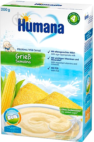 Каша молочная Humana от 6 месяцев кукурузная 200 г - фото 1