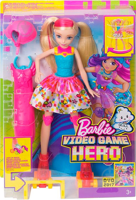 Кукла Barbie Сияющие ролики Виртуальный мир DTW17 - фото 7