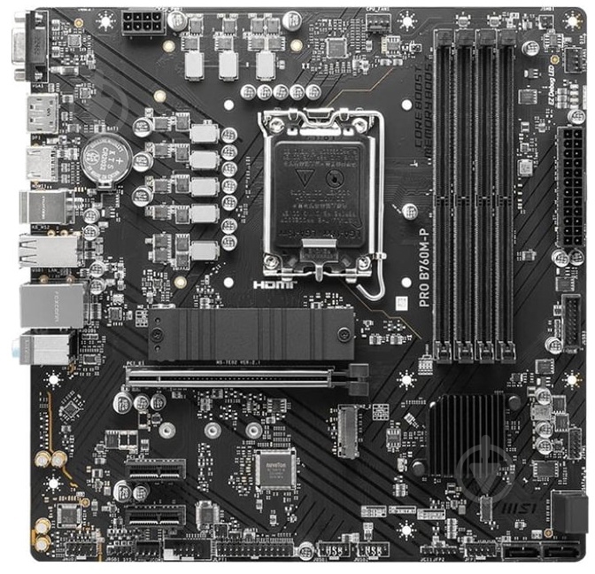 Материнская плата MSI 911-7E02-009 (Socket 1700, Intel B760, micro ATX) - фото 1