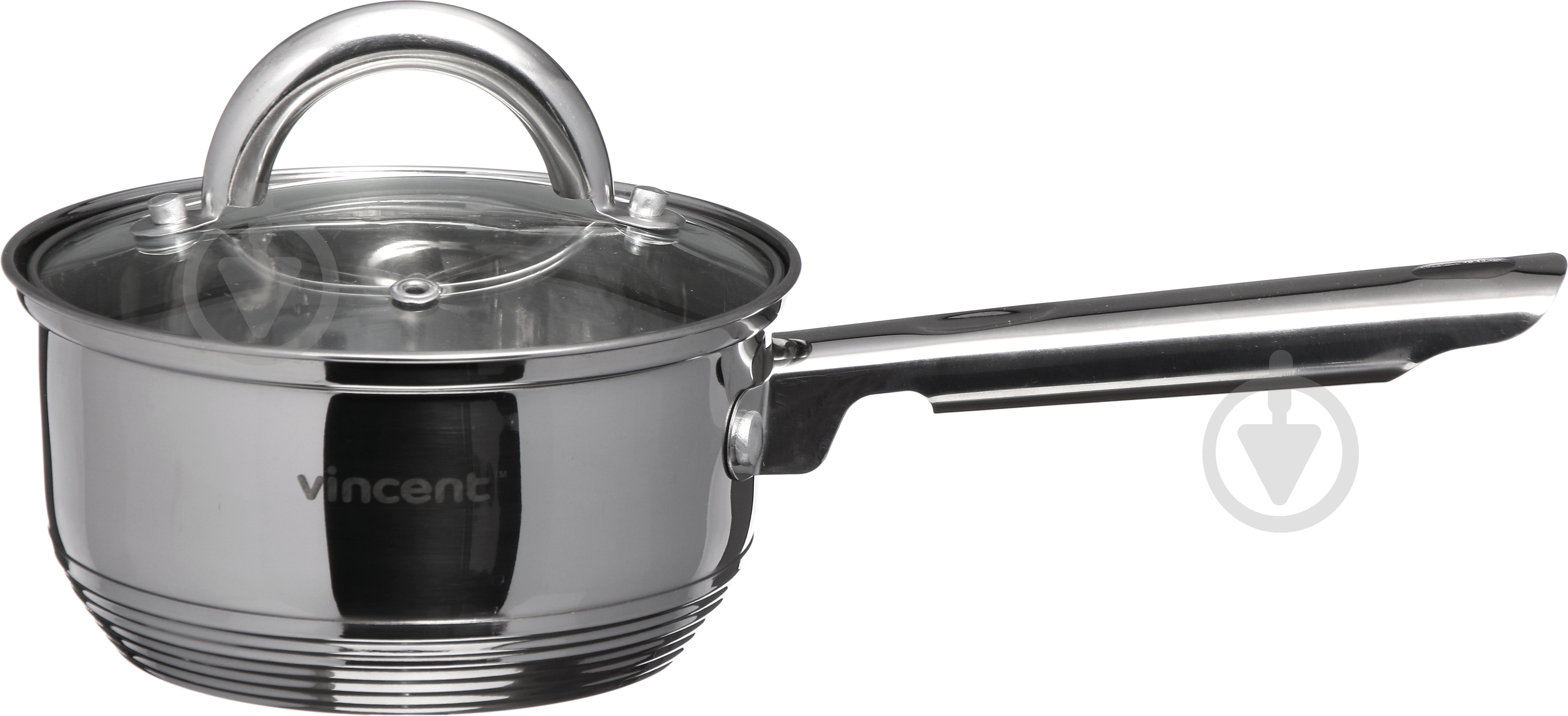 Ківш з кришкою Vincent 1,15 л 14 см VC-3167-14 - фото 1